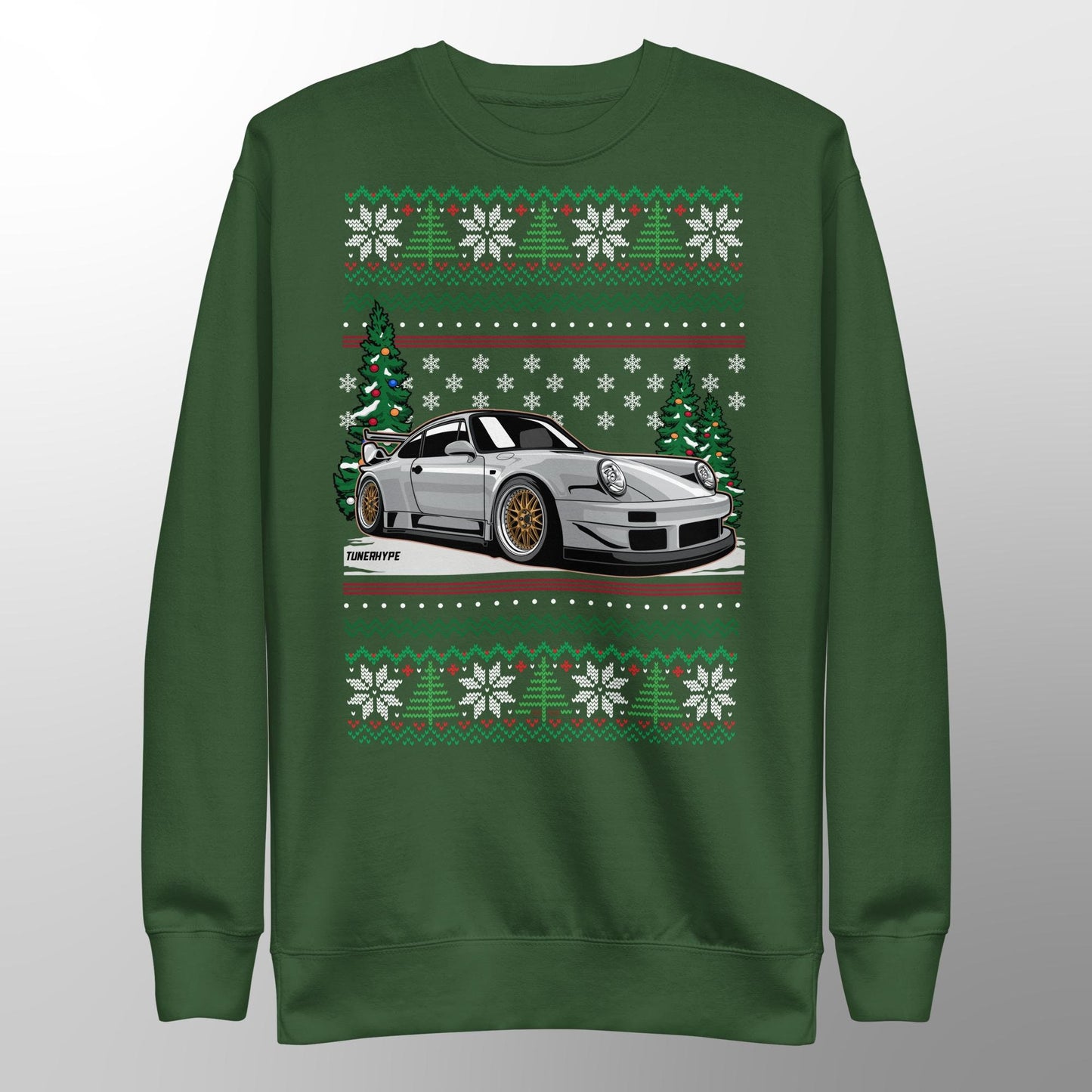 Hässlicher Weihnachtspullover - Porsche 911 964 in Grau - Hässlicher Weihnachtspullover - Weihnachtsgeschenk für Autofahrer, Lustiges Weihnachtsgeschenk, 911-Geschenk, Porsche-Geschenk