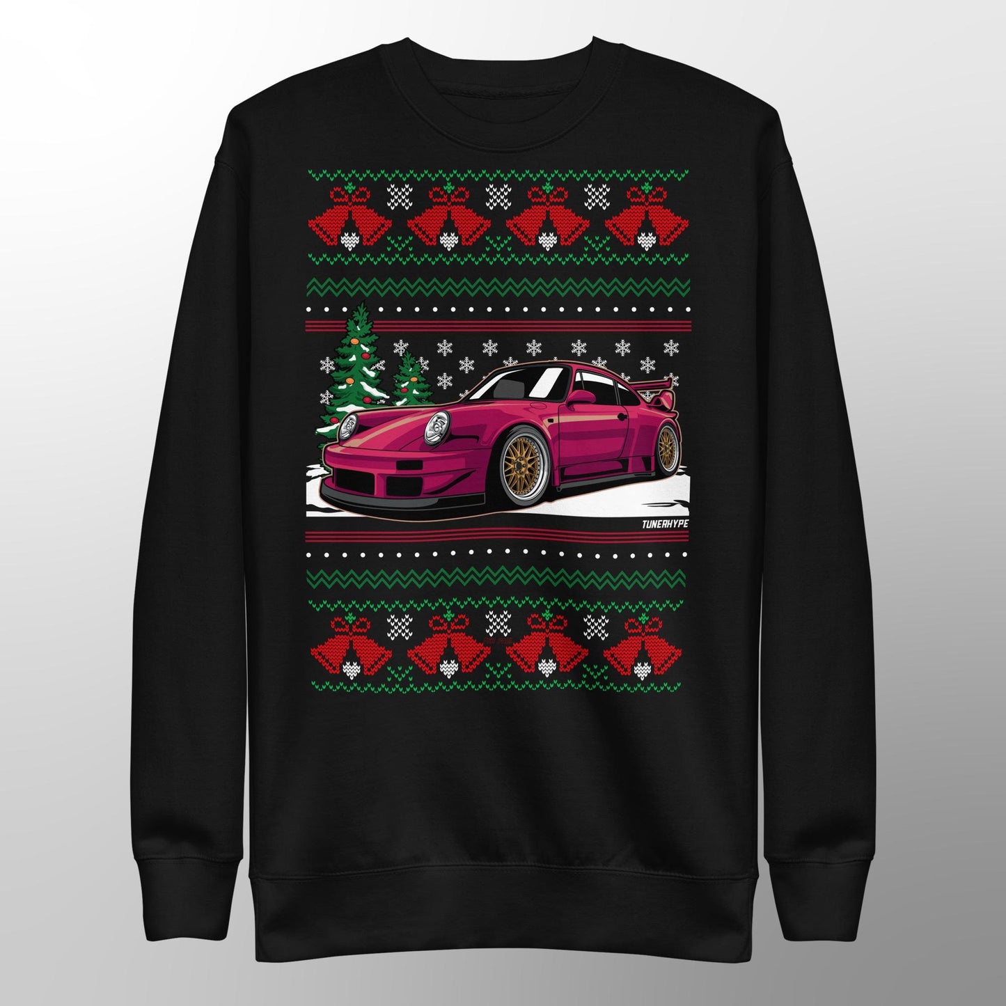 Hässlicher Weihnachtspullover - Porsche 911 964 in Rot - Hässlicher Weihnachtspullover - Weihnachtsgeschenk für Autofahrer, Lustiges Weihnachtsgeschenk, Porsche-Geschenk, 911-Geschenk