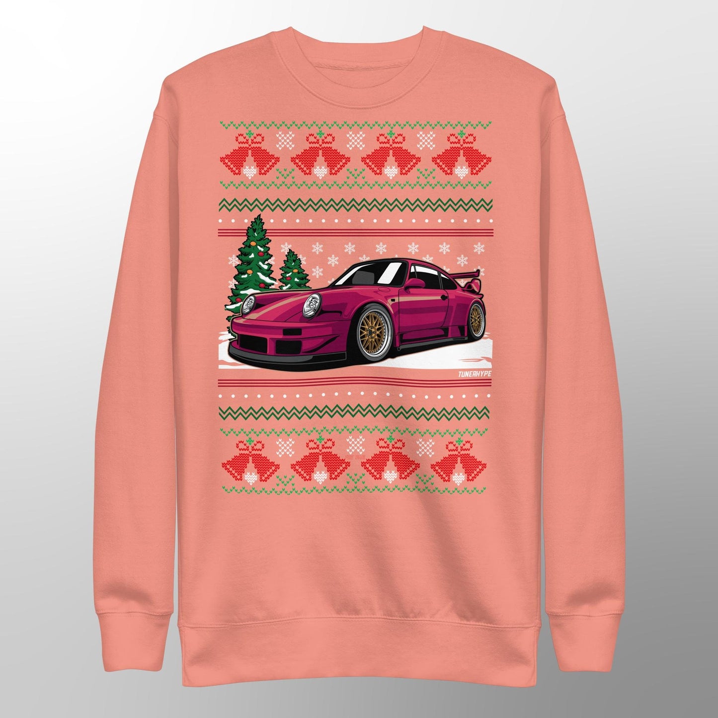 Hässlicher Weihnachtspullover - Porsche 911 964 in Rot - Hässlicher Weihnachtspullover - Weihnachtsgeschenk für Autofahrer, Lustiges Weihnachtsgeschenk, Porsche-Geschenk, 911-Geschenk