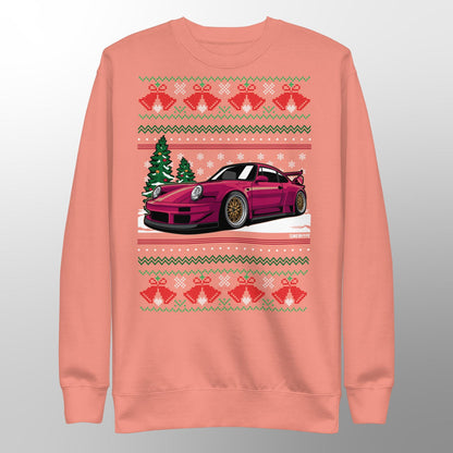 Hässlicher Weihnachtspullover - Porsche 911 964 in Rot - Hässlicher Weihnachtspullover - Weihnachtsgeschenk für Autofahrer, Lustiges Weihnachtsgeschenk, Porsche-Geschenk, 911-Geschenk