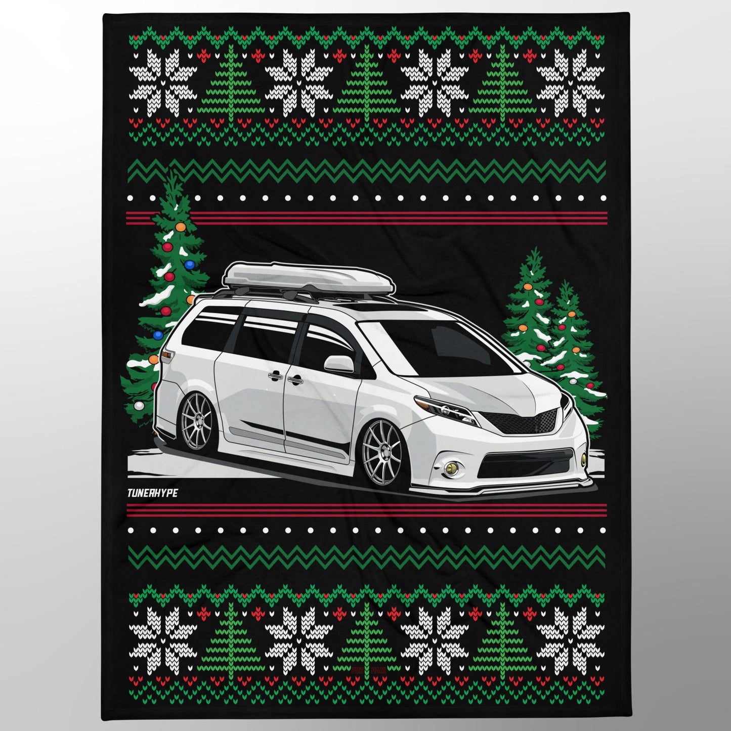 Hässliche Weihnachtsdecke - Toyota Sienna AIR'd OUT - Hässlicher Weihnachtspullover, Weihnachtsgeschenk für Autofahrer, Lustiges Weihnachtsgeschenk, Hässlicher Weihnachtspullover