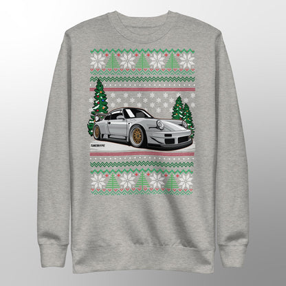 Hässlicher Weihnachtspullover - Porsche 911 964 in Grau - Hässlicher Weihnachtspullover - Weihnachtsgeschenk für Autofahrer, Lustiges Weihnachtsgeschenk, 911-Geschenk, Porsche-Geschenk