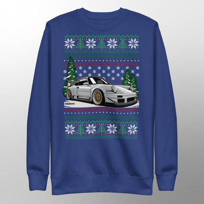 Hässlicher Weihnachtspullover - Porsche 911 964 in Grau - Hässlicher Weihnachtspullover - Weihnachtsgeschenk für Autofahrer, Lustiges Weihnachtsgeschenk, 911-Geschenk, Porsche-Geschenk