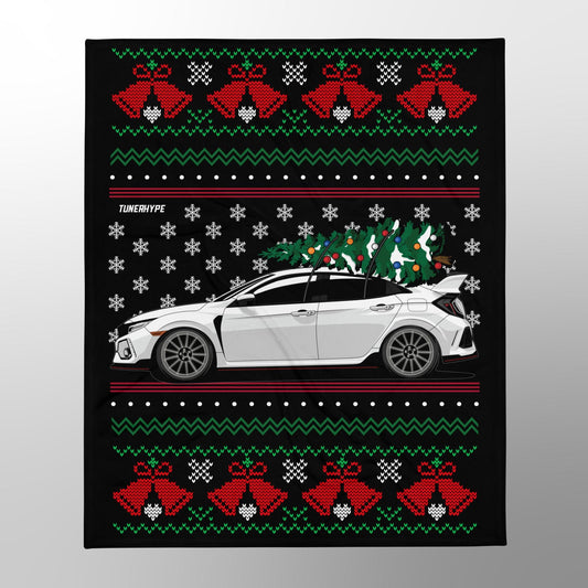 Hässliche Weihnachtsdecke - Honda Civic Type R FK8 - Hässlicher Weihnachtspullover, Weihnachtsgeschenk für Autofahrer, Lustiges Weihnachtsgeschenk, Hässlicher Weihnachtspullover