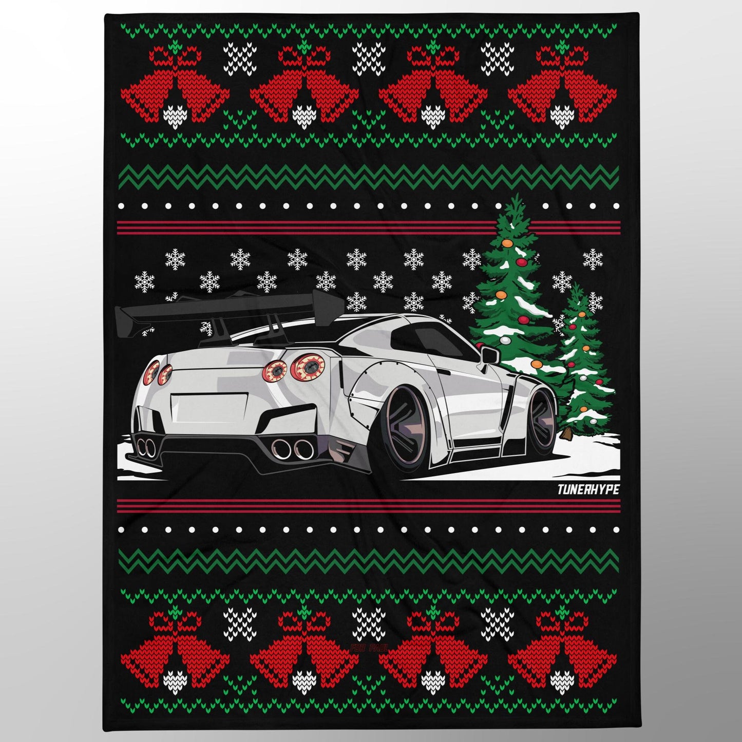 Hässliche Weihnachtsdecke - Nissan Skyline R35 GTR - Hässlicher Weihnachtspullover, Weihnachtsgeschenk für Autofahrer, Lustiges Weihnachtsgeschenk, Hässlicher Weihnachtspullover