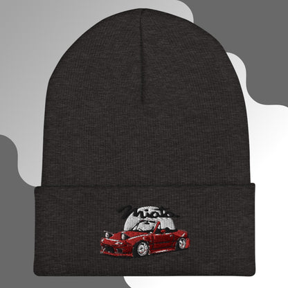 Bestickte rote Mazda Miata Beanie