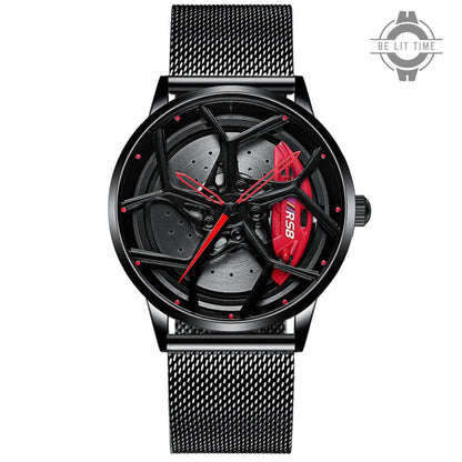 Static Audi Vorsprung RS8 Alloy Wheel Watch, Car Enthusiastic Accessories.