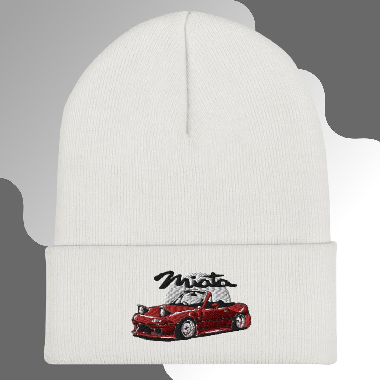 Bestickte rote Mazda Miata Beanie