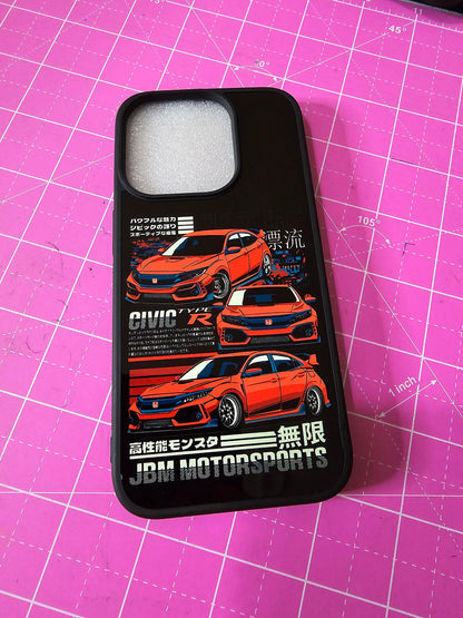 JDM HD Civic Custom iPhone 13, 14, 15 Case | Pro, Pro Max, Plus, Mini