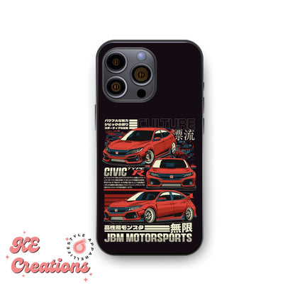 JDM HD Civic Custom iPhone 13, 14, 15 Case | Pro, Pro Max, Plus, Mini