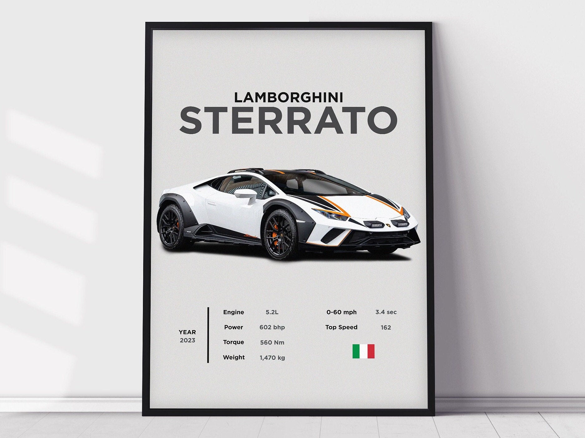 Lamborghini Sterrato Poster Print, Boys Room Decor, Home Office Art, Room Decor, Digital Posters, Car Posters