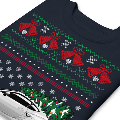 JDM Ugly Christmas Sweater - White Subaru BRZ / Toyota 86-FRS - Ugly Xmas Sweater - Car Guy Holiday Gift, Funny Christmas Gift