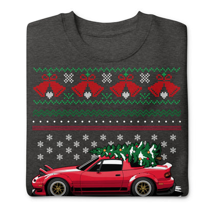 Hässlicher Weihnachtspullover - Mazda Miata - Hässlicher Weihnachtspullover - Weihnachtsgeschenk für Autofahrer, Lustiges Weihnachtsgeschenk, Miata-Geschenk, RX7-Geschenk