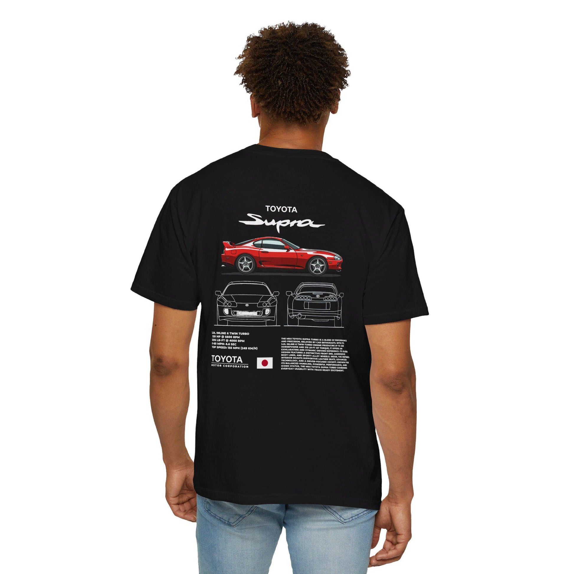 Toyota Supra MK4 Spec Tee - Boosted Gear Co, JDM Legend Shirt, Cool Unisex Tee, Casual Car Top, Unique Graphic Sports Car Apparel