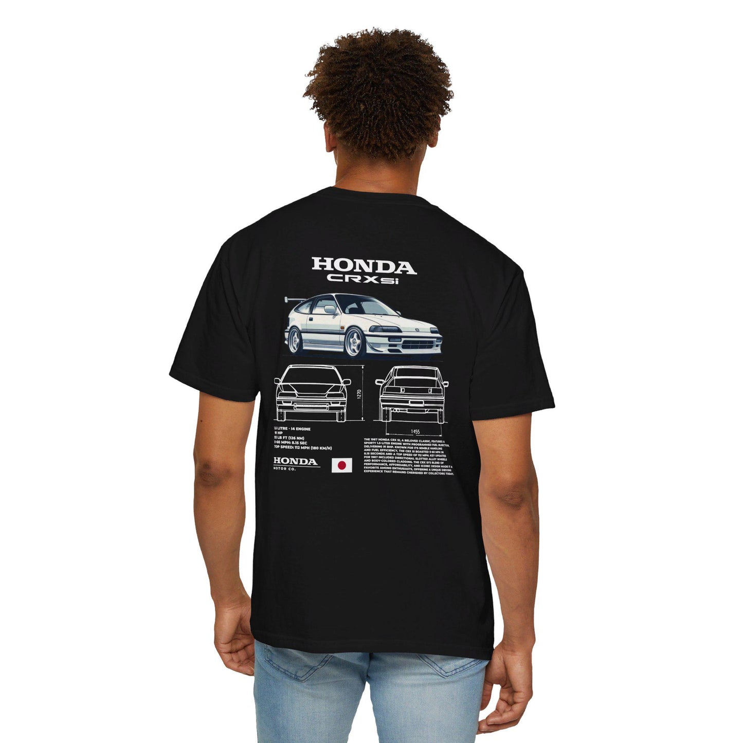 Honda CRX Si Spec Tee - Boosted Gear Co, JDM Classic Shirt, Cool Unisex Tee, Casual Car Top, Unique Graphic Sport Compact Apparel