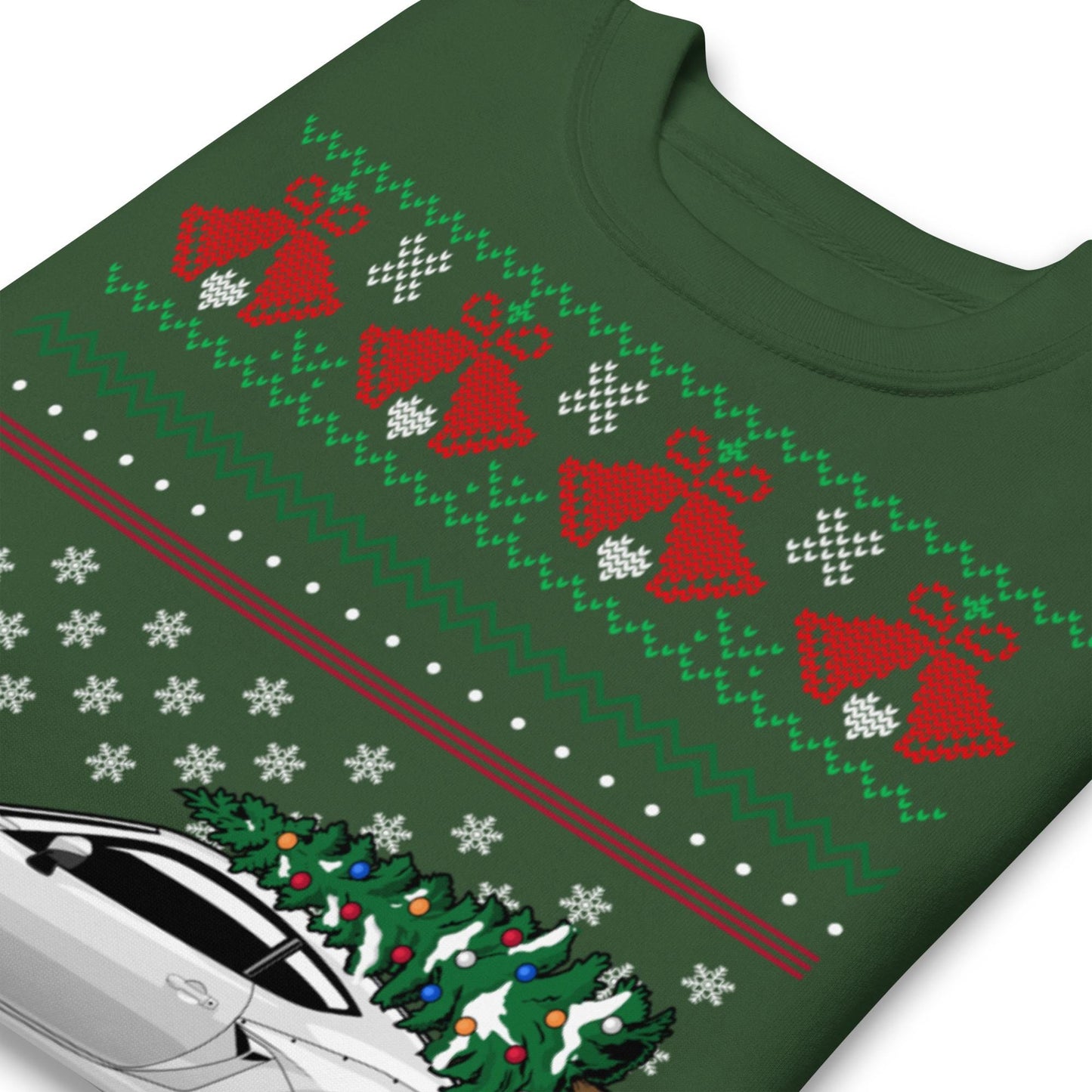 JDM Ugly Christmas Sweater - White Subaru BRZ / Toyota 86-FRS - Ugly Xmas Sweater - Car Guy Holiday Gift, Funny Christmas Gift