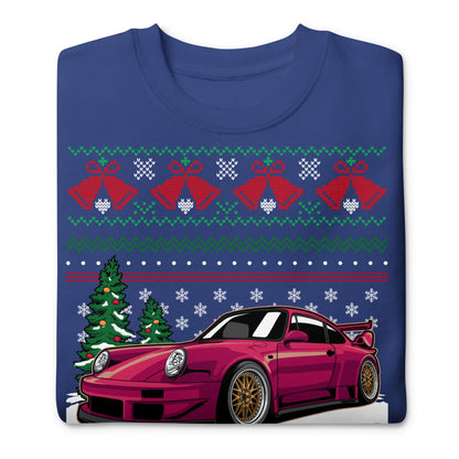 Hässlicher Weihnachtspullover - Porsche 911 964 in Rot - Hässlicher Weihnachtspullover - Weihnachtsgeschenk für Autofahrer, Lustiges Weihnachtsgeschenk, Porsche-Geschenk, 911-Geschenk