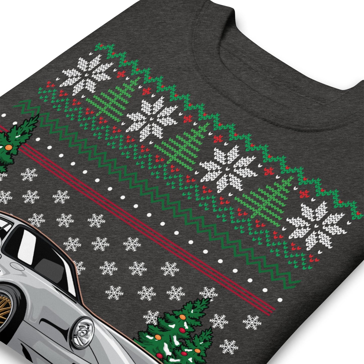 Hässlicher Weihnachtspullover - Porsche 911 964 in Grau - Hässlicher Weihnachtspullover - Weihnachtsgeschenk für Autofahrer, Lustiges Weihnachtsgeschenk, 911-Geschenk, Porsche-Geschenk