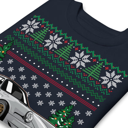 Hässlicher Weihnachtspullover - Porsche 911 964 in Grau - Hässlicher Weihnachtspullover - Weihnachtsgeschenk für Autofahrer, Lustiges Weihnachtsgeschenk, 911-Geschenk, Porsche-Geschenk