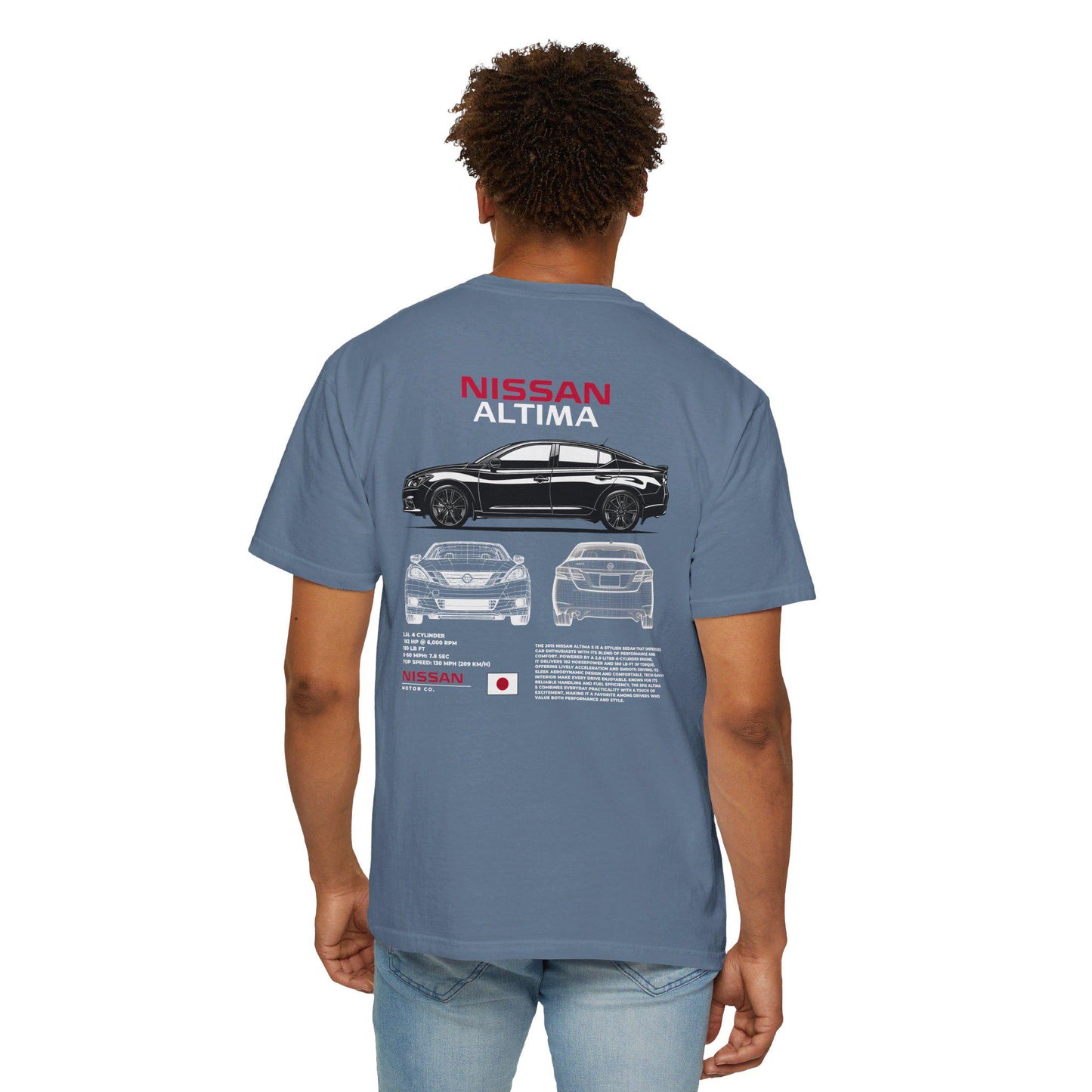 Nissan Altima Spec Tee - Boosted Gear Co, JDM Sedan Shirt, Cool Unisex Tee, Casual Car Top, Unique Graphic Auto Apparel