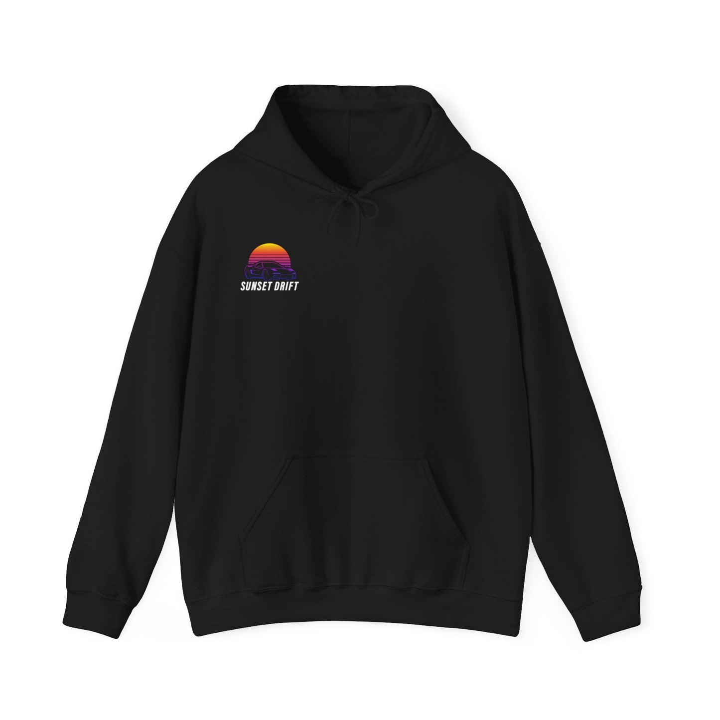 Sunset Drift Rise and Shine 80s Synthwave Unisex Hoodie