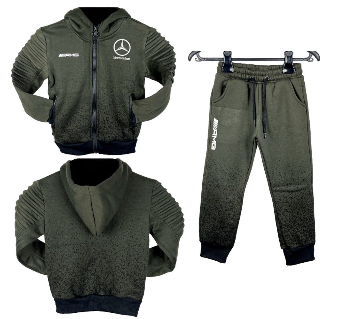 AMG Mercedes Kids' "Khaki Black Dot" Outwear_Driver_clothing